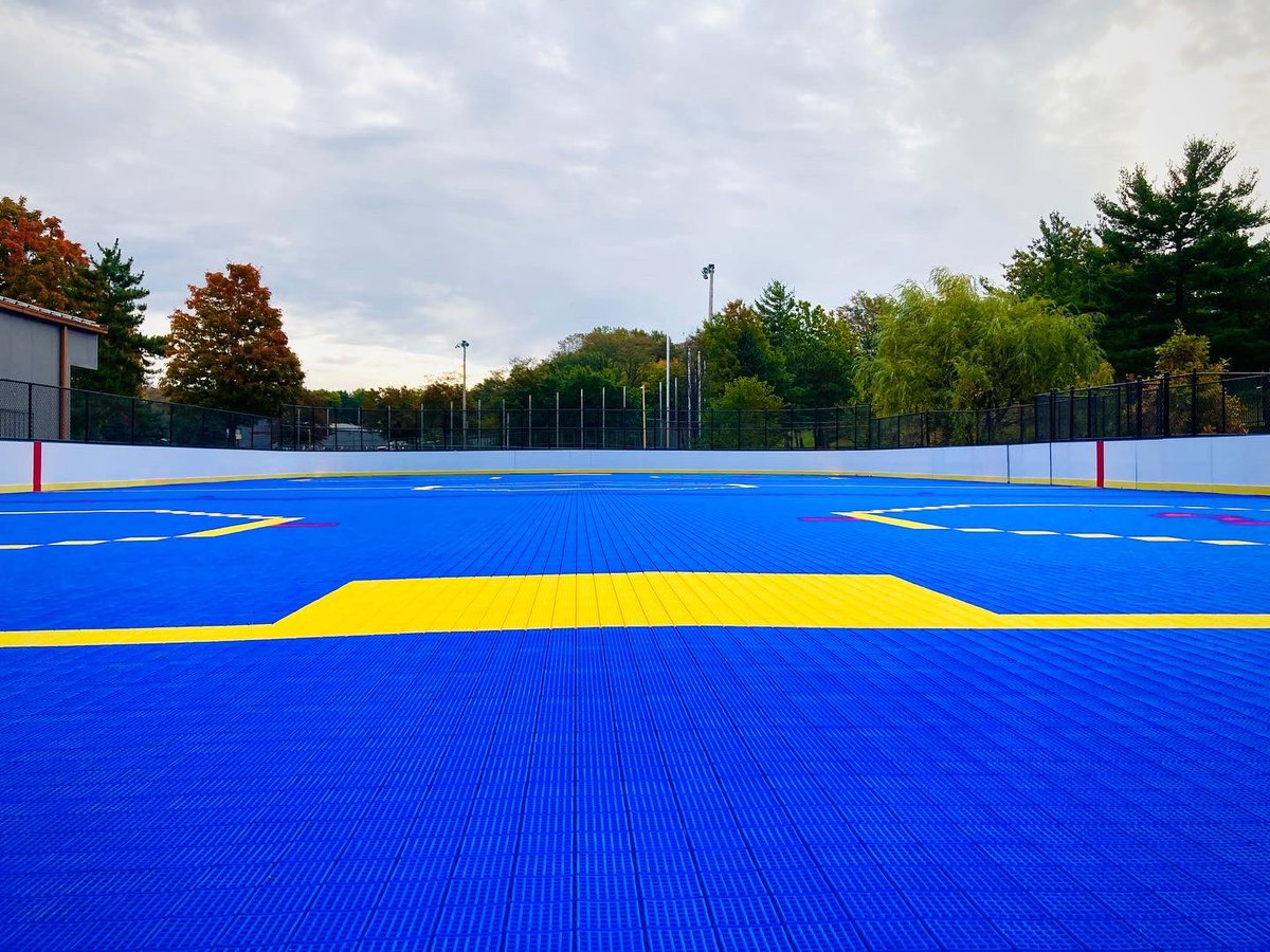 WilkesMHockey's tweet photo. The Dek Hockey rink is complete! This garden of Colonel culture cultivation is a huge program enhancement #ColonelCountry https://t.co/FHNe8zcS0H
