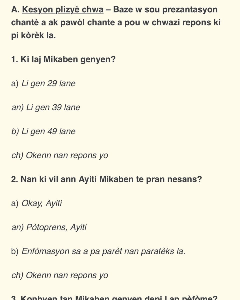 EDjeride's tweet image. ✝️ Mikaben ,  #Elèv yo ak #Pwofesè yo ap di w mèsi pou bèl etitaj sa a w kite pou nou an. Mèsi paske w te toujou panse chante bèlte ak orijnalite Ayiti nan lang manman nou.

Nou te fyè pou n te pibliye sou platfòm @MITHaiti a « Ayiti  se ».

@MichelDeGraff