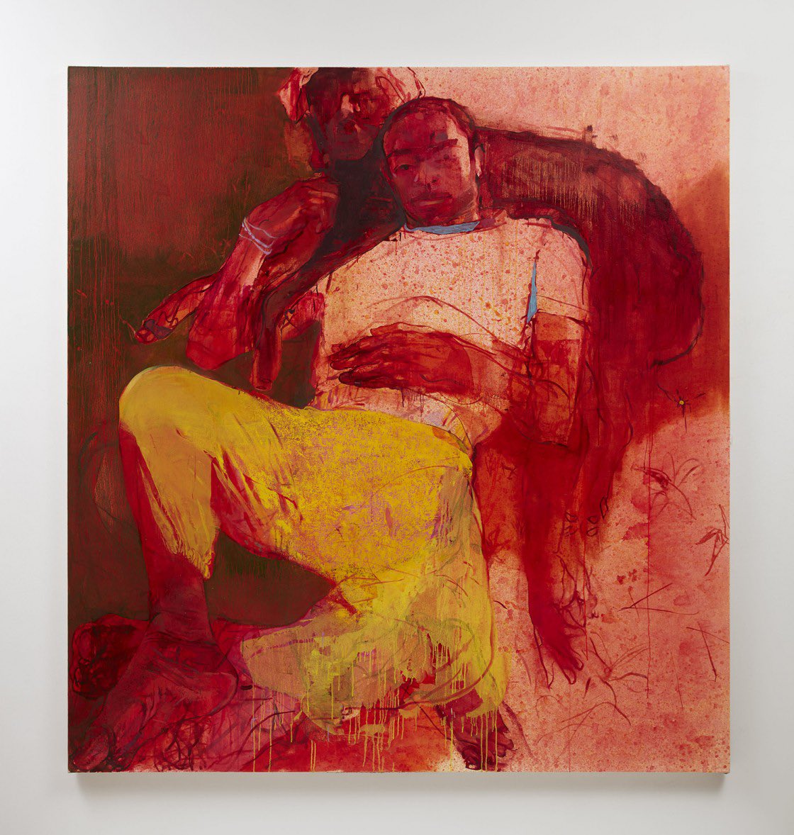 MOCAlosangeles's tweet photo. Rendered in virtuosic lyrical style and layered intensity, #JenniferPacker’s drawings, and canvases surface representations of intimacy, embodiment, and loss. https://t.co/FAX5wxMlH0