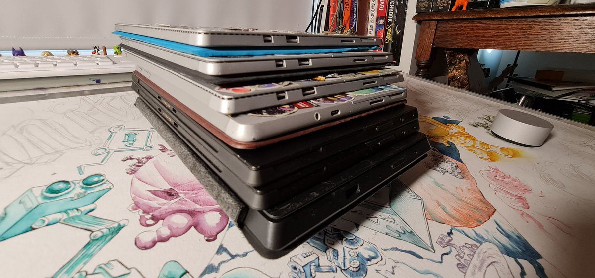 Kercal's tweet photo. Happy birthday @Surface.
You can pretty much see where I started putting stickers on laptops :)
#10yearsofSurface @panos_panay @laptopstickers_ https://t.co/5q1wBQXv2W