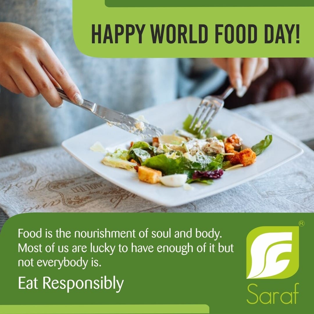 Saraffoods's tweet photo. We should always respect the food we get because it is the blessing of God and love from someone who cares for us. Happy World Food Day…!

#saraffoods #freezedrying #foodprocessing #foodingredients #iqf #frozen #airdrying #dehydration #worldfoodday #vadodara #gujarat #india https://t.co/xtztBfezwW