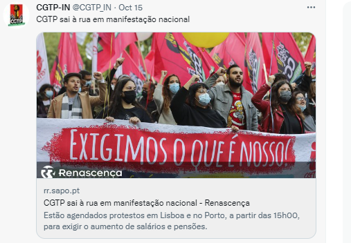 acv_csc_europe's tweet photo. #CostofLivingCrisis - #TradeUnion #mobilizations & #actions this weekend a.o. in 🇩🇪Germany🇪🇺, 🇪🇸Spain🇪🇺 & 🇵🇹Portugal🇪🇺 - @etuc_ces: "This #crisis is being driven by #excess #profits, not #wages! - Increase wages, #tax profits!"
https://t.co/2C2cWLQgxQ https://t.co/MdxWiOOwJe