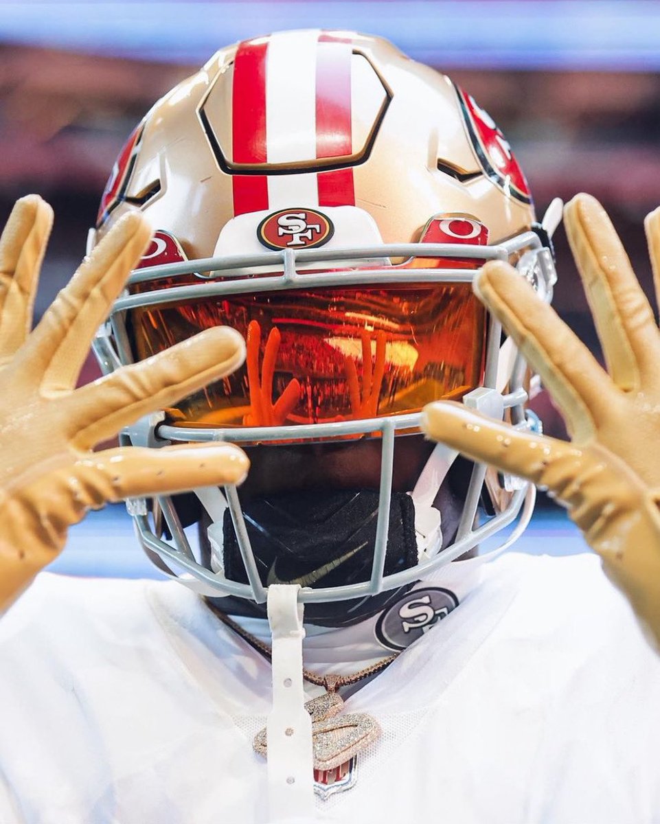 Deebo Samuel's visor  #49ers || #FTTB : @49ers