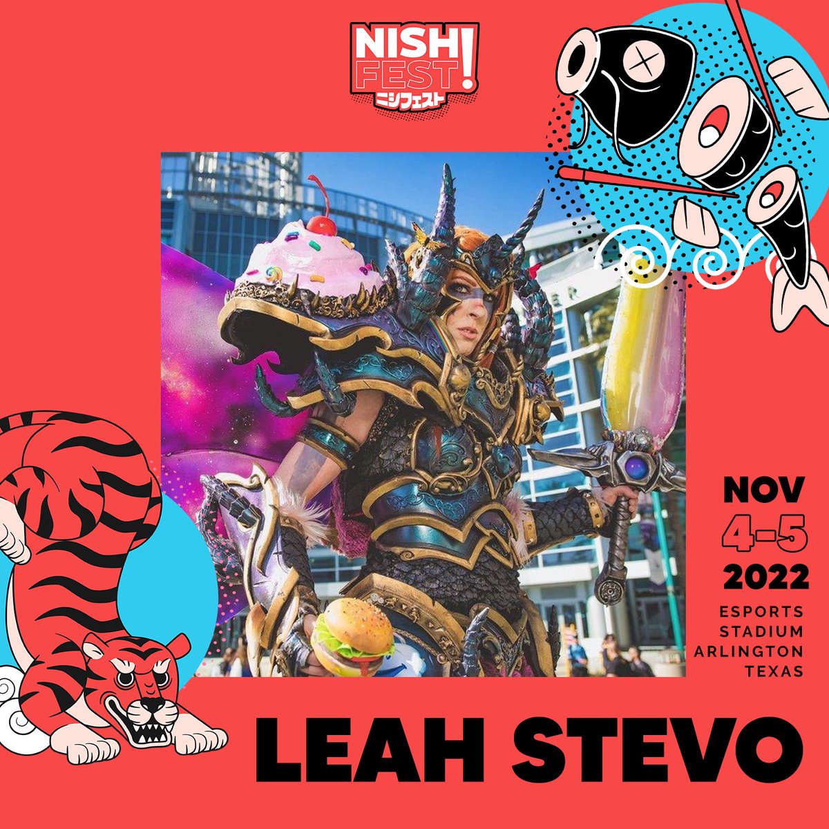 nishifest's tweet photo. Guest Announcement: Leah Stevo

Badges: https://t.co/aYbeSGddi6 

@leahftw is a full-time cosplayer and prop maker. She has crafted award-winning costumes featured by Blizzard, Riot Games, and Kotaku. She is also a former United States Marine and holds a BFA in Graphic Design. https://t.co/I0LPSs3lVu