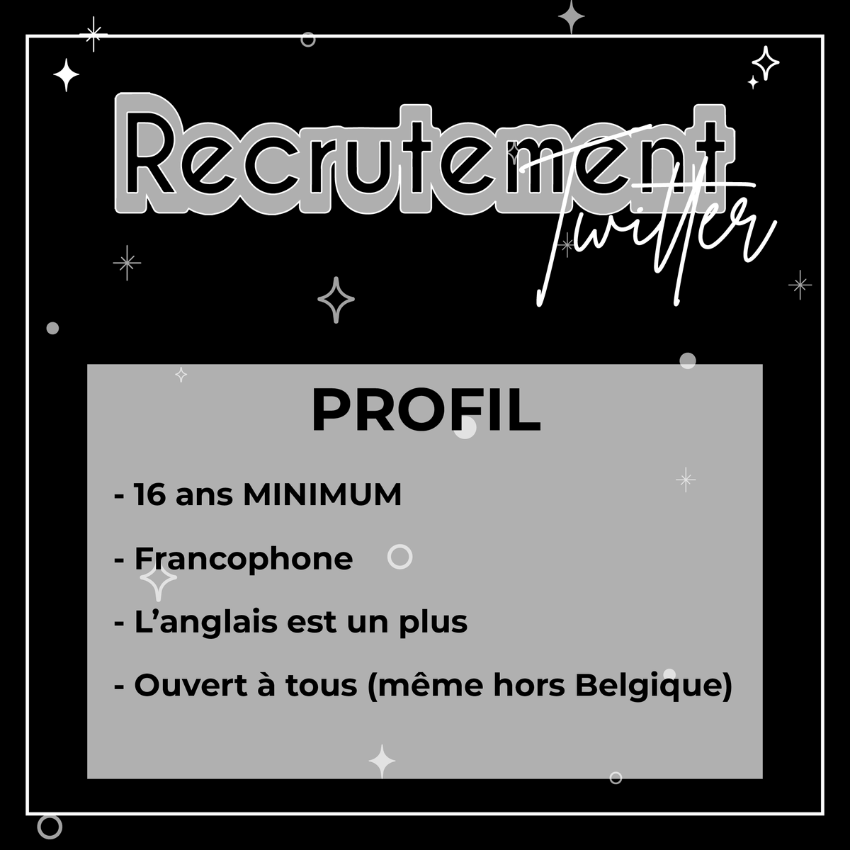 _BTSBELGIUM's tweet photo. [RECRUTEMENT]

ARMYs ! Nous cherchons des personnes motivées pour rejoindre notre Team Twitter ! 😁

Intéressé.e.s ? N'hésitez pas à remplir le formulaire ou à nous poser toutes vos questions, nous nous ferons un plaisir d'y répondre 😊

🔗https://t.co/SE4KB7sD1S https://t.co/MIRt3K2s24