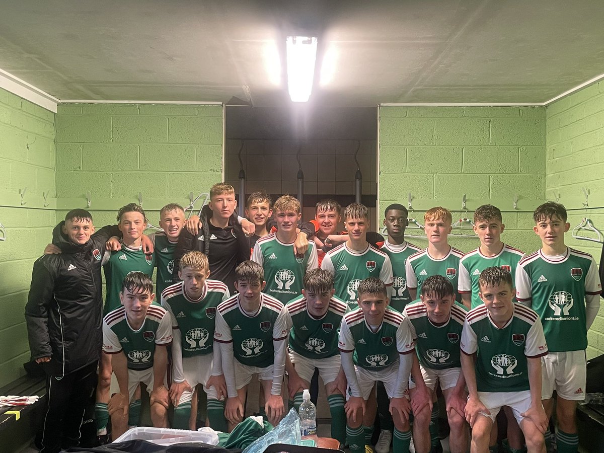 CorkCityFCAcad's tweet photo. Well done to our U15 side who had a fantastic 5-1 victory over UCD this afternoon in horrific conditions !

Goals from Matthew Murray, Matthew Moore (2) and Ryne Bargary (2) ⚽️

The lads now head to the final day of the season joint top of the league 👏🏼

#CCFCAcademy | @CorkCUs https://t.co/NsPAPvRtX1