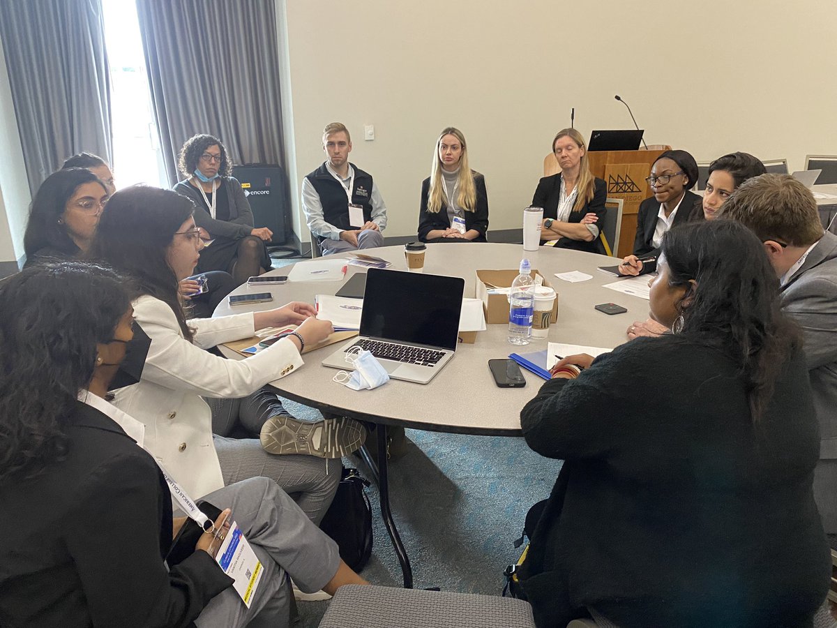 aaglobalsurgery's tweet photo. @MamtaSwa @ChrisDodgion @DrBarnabasAlay and Dr. Henry Rice discussing “Challenges in Implementation of Educational Courses or Curriculums in Global Surgery Programs” during the #AAGSFA22 breakout session #ACSCC22 #globalsurgery https://t.co/DoqoV13C0t