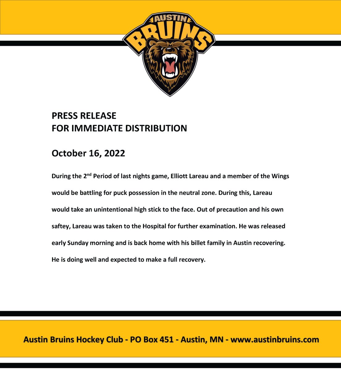 An update on Elliott Lareau