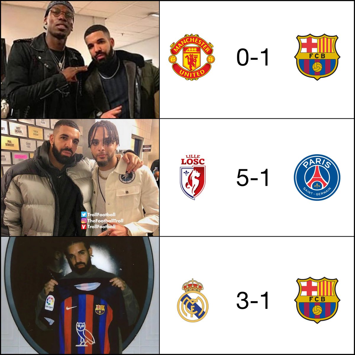 TrollFootball's tweet photo. The Drake curse continues https://t.co/h5qUbVPUog
