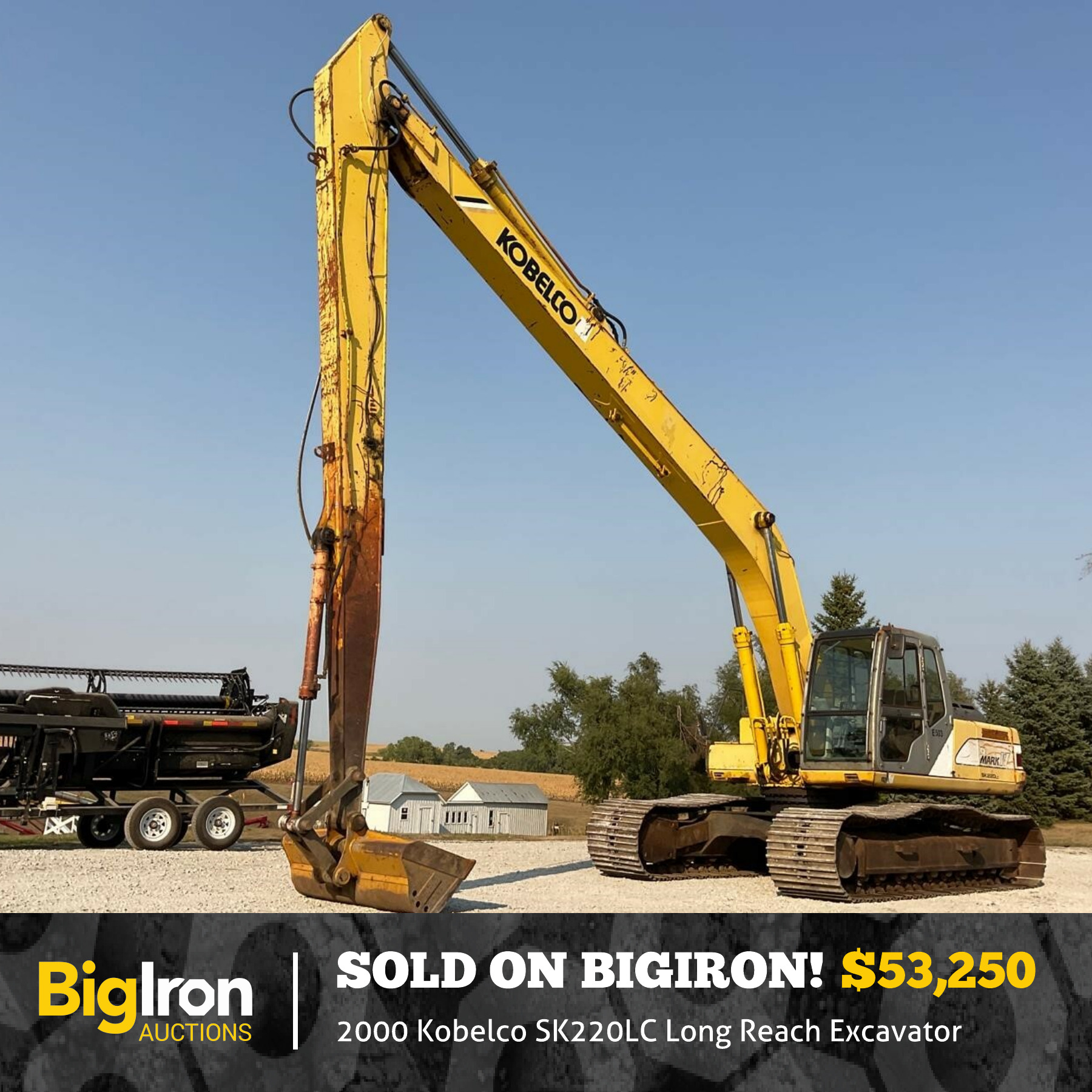 BigIron Auctions on Twitter "We had a 2000 Kobelco SK220LC Long Reach