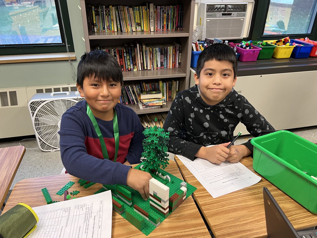 Ms_vanDoren's tweet photo. More 5th grade volume explorations: Design a City Lego Challenge! https://t.co/X2VrLuCKFx