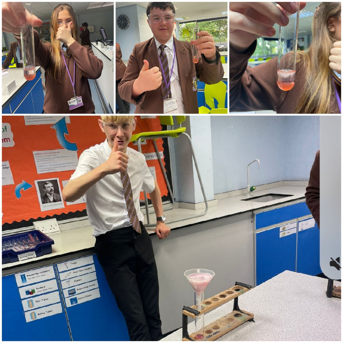 tsc_science's tweet image. Miss Ward&apos;s 11a6 extracting DNA from a strawberry.