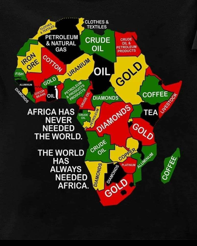🟡🟢| 𝐋𝐚𝐭𝐞 𝐒𝐮𝐧𝐝𝐚𝐲 𝐑𝐞𝐟𝐥𝐞𝐜𝐭𝐢𝐨𝐧𝐬 - this is Africa the most resourced continent. A continent well endowed with all sorts of raw materials, the ones who are supposed to have 1st World status, but naaah. Why❓