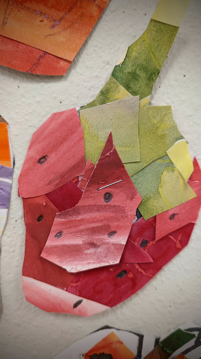 MsArtTPants's tweet photo. Our students made Eric Carle style Caterpillar Food collages!  Yum!
@SonntagElem @friscofinearts 
#madetoshine https://t.co/tVm6Dr2ETJ