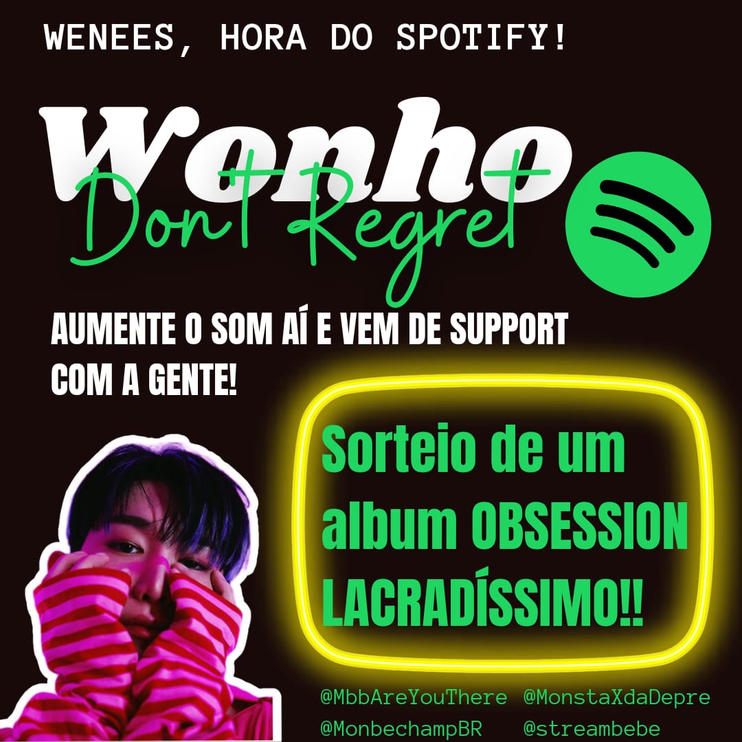 MbbAreYouThere's tweet photo. 🛑COMEBACK BITTERSWEET🆙

E aí Wenee o Facade já saiu e agora é a vez do album OBSESSION sair !
🤔Vai querer concorrer a um álbum maravilhoso e lacradinho do Hoho again?

Leia o post adicional e vamos de "Don't Regret" no Spotify💪💥

Meta:300 comentários
#WONHO
@official__wonho https://t.co/vHEbb39JjA