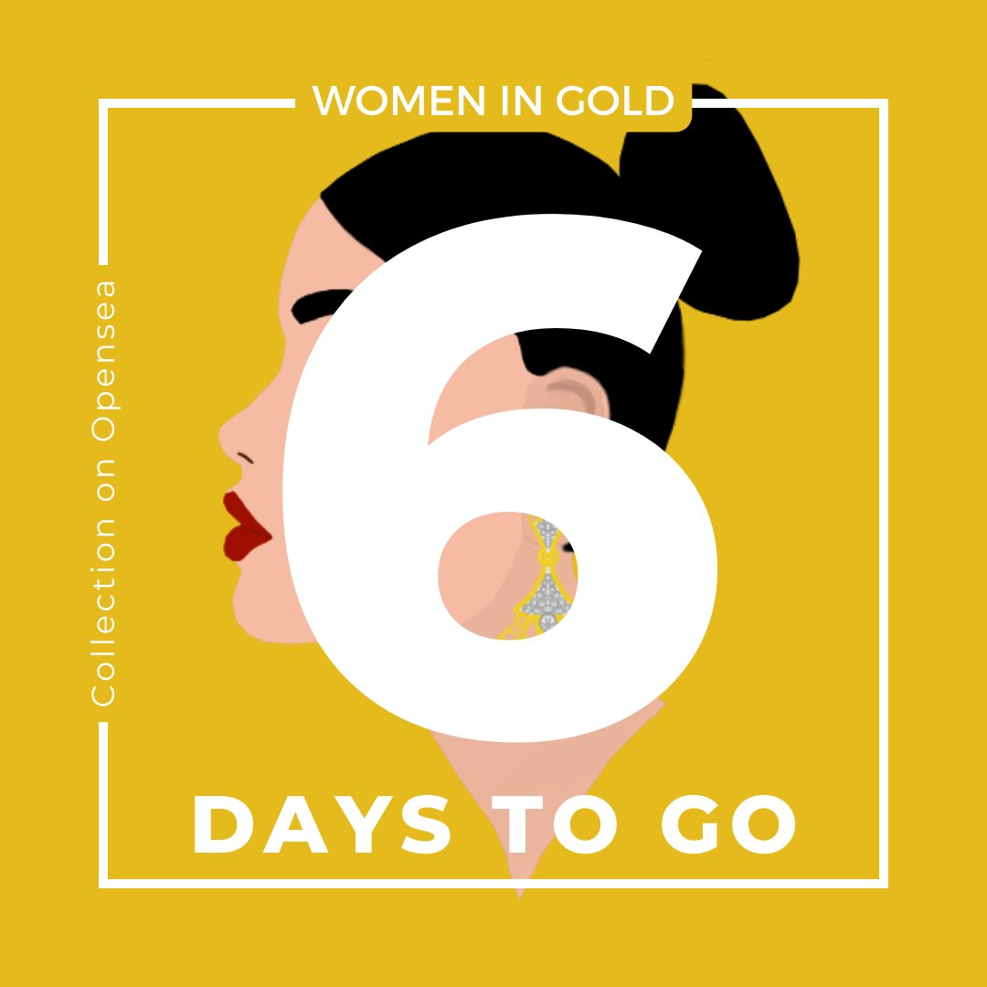 Hello #NFT Fam,
Less than a week is left😍
Women in Gold is coming out #NFTCommumity. We are getting ready, and it will be amazing for you to join me on this superb journey💛🔥