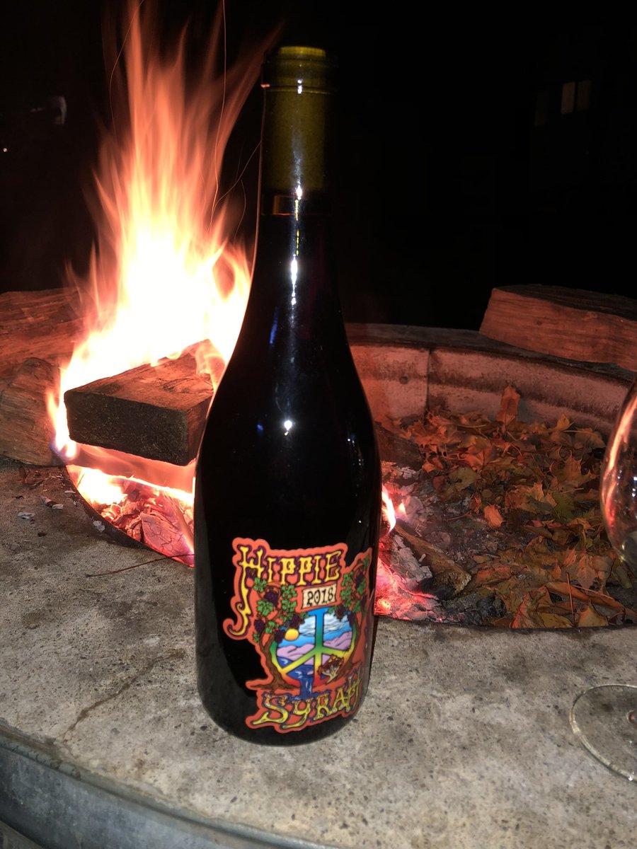 bunterspring's tweet photo. @bunterspring winery enjoying some Hippie Syrah by the campfire 🔥 in Michigan! 🍷 https://t.co/hPLZ9wTMDZ