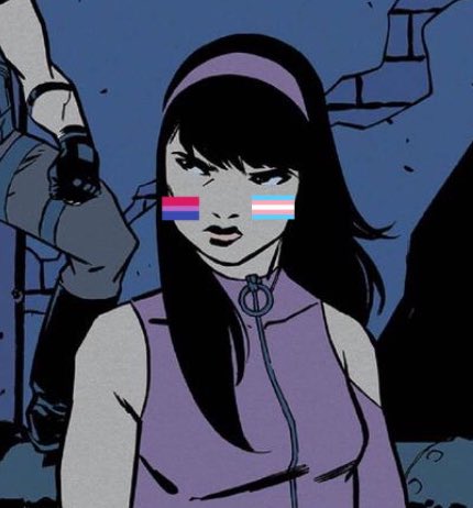 Hawkeye is a bisexual trans woman whether you like it or not