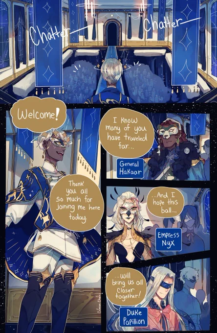 Polaris giving a little welcome speech ^^
Thanks and congrats again to the contest winners!

Hakaar - aiko._.ibara
Nyx -  crescent_moonart
Papillion - https://t.co/CCoMYJeFM2 