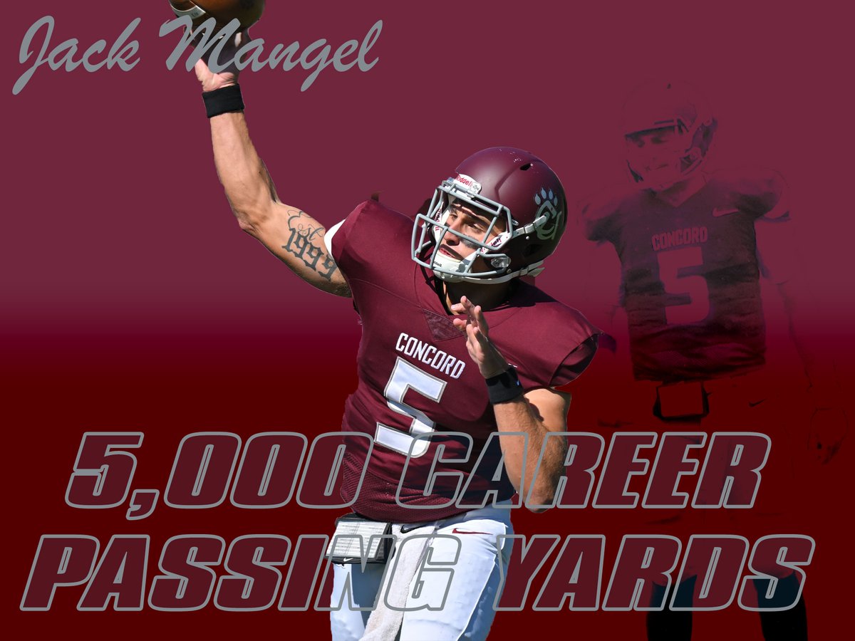 On Saturday afternoon, <a href="/ConcordFootball/">Concord University Football</a>'s Jack Mangel became the eighth player in program history to amass 5,000 career passing yards