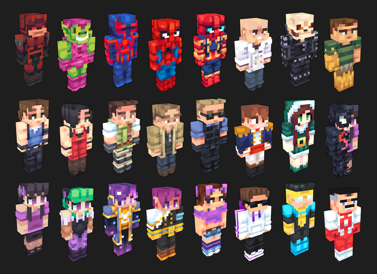 some of my previous skins for reference #minecraft #commissionopen