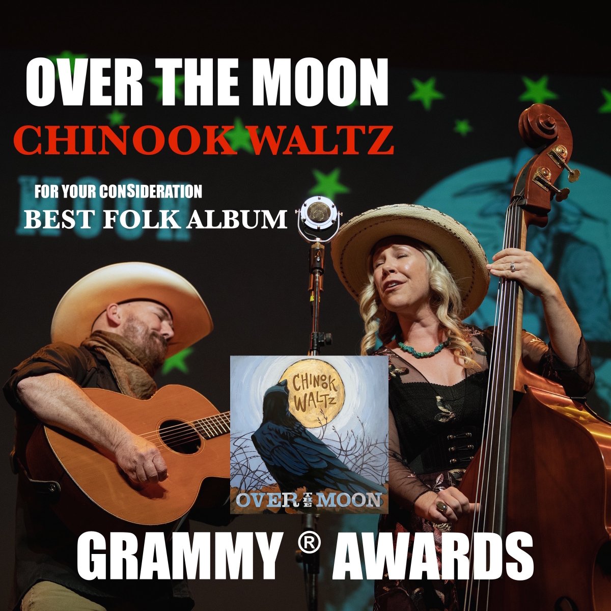 overthemooncon1's tweet photo. Hey folks... We just found out that our "Chinook Waltz" album, is on the ballot for Recording Academy / GRAMMYs Best Folk Album Award... Please give it a listen FYC  https://t.co/1bDDgffh5Y  @Alberta_Music @FACTORCanada @LowdenGuitars  #folkmusic #banjo #Grammys #albertacanada https://t.co/uH6gdhRcfX