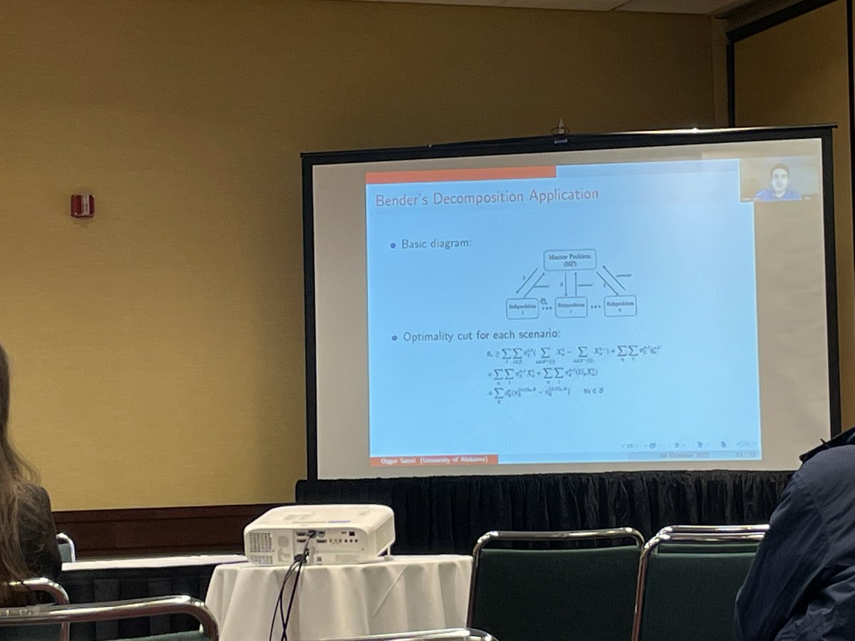 Ozgur Satici <a href="/SaticiOzgur/">Ozgur Satici</a> presented our research on Crowd-based Intra-city Service Network Design at @INFORMS2022.