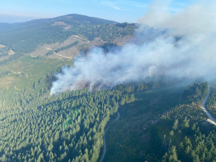 postrecordnews's tweet photo. CRESA reports 156-acre Nakia Creek Fire burning near Larch Mountain, NE of Camas-Washougal, is 20% contained as of Sunday morning, but cautions "red flag" warning for high fire risk still in effect. 

Read more at the Post-Record online: https://t.co/6fRRTrsO6P

#nakiacreekfire https://t.co/kjpLgXOrf1