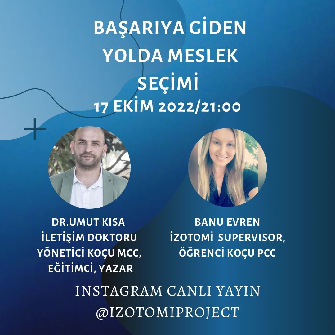 izotomi's tweet photo. Ergenlik, meslek seçimi, genç/aile iletişimi, iş hayatında mutlu ve başarılı olmak için gereken yetkinlikler üzerine konuşacağımız canlı yayınımıza hepiniz davetlisiniz. 

#izotomi #ergenlik #meslekseçimi #üniversite #iletişim #işhayatı #yetkinlikler

@UmKisa https://t.co/O6c7x1E8jz