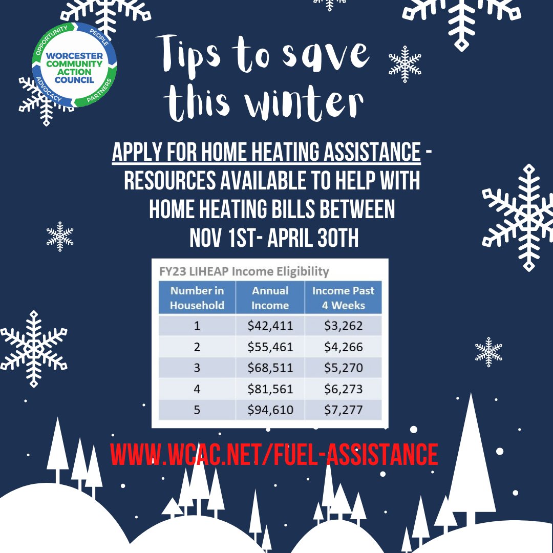WCACinfo's tweet image. Important tips to help you save this winter. Additional info about applying for home heating assistance can be found here: conta.cc/3fVW1VT  #HomeHeatingHelpMA #HomeHeatingHelpIsHere