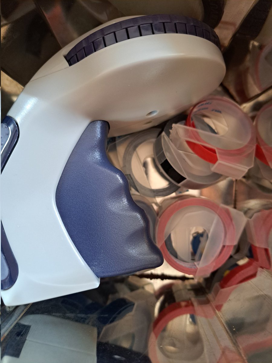 snigskitchen's tweet photo. The retro label maker has been deployed! Labelling up a jar of monosodium glutamate. #TeamMSG https://t.co/1D9yNHFCiD