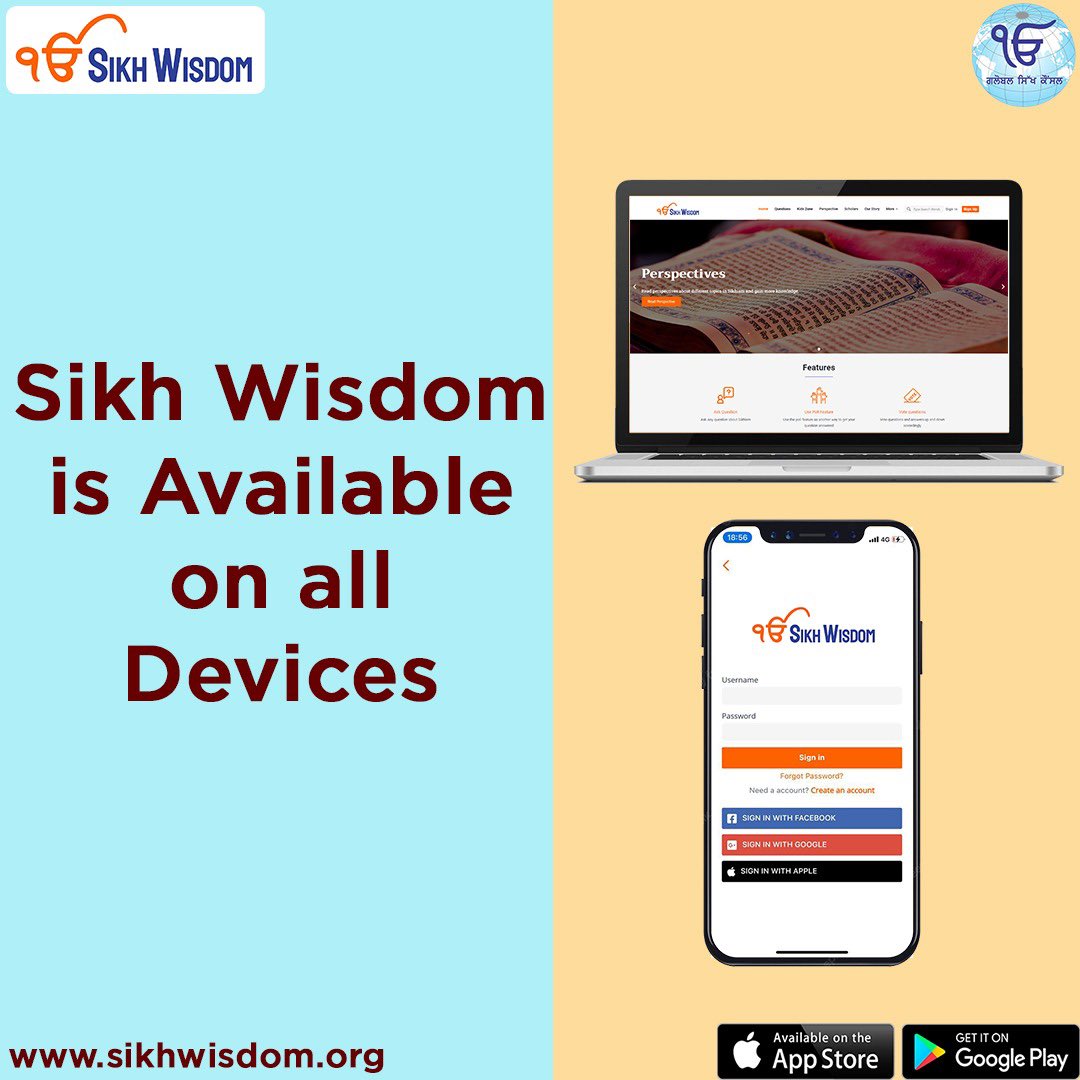 sikhwisdom_sw's tweet photo. Sikh wisdom is available on all devices
#sikhmarriage #gursikh #sikhtimeline #sikhnetwork #sikhsinmedia #sikhbodybuilding #satnamwaheguru #gurbanitimeline #siker #satnam #goldentempleamritsar https://t.co/yStLHE8KAg
