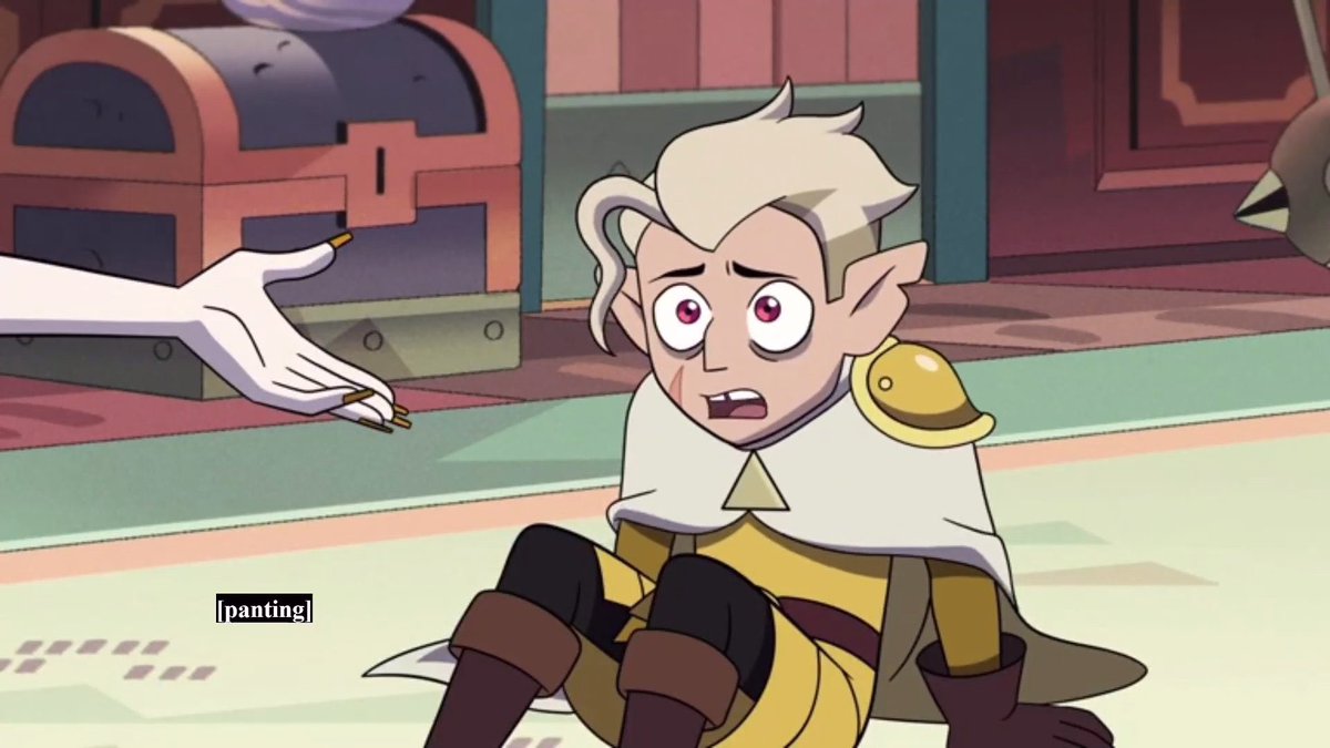 crosshairlvr's tweet photo. // toh spoilers

I'm already tired of the jokes about hunter crying and luz "not caring". hunter has had breakdowns before and every time, people make sure not to touch him, he doesn't like being touched without permission. she was letting him cry and respecting his boundaries. https://t.co/xDLyBeOIJM