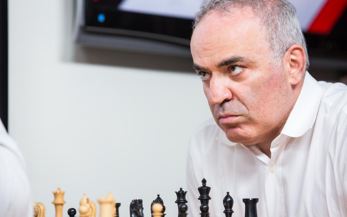I have a feeling that in this photo by Maria Emelianova <a href="/chesscom/">Chess.com</a>, <a href="/Kasparov63/">Garry Kasparov</a> is hearing that #chess will not be in the <a href="/Olympics/">The Olympic Games</a> in 2024, &amp; break dancing will. The IOC has recognized chess as a sport since 1999. 100 countries do as well. No disrespect to breaking intended. ♟🕺