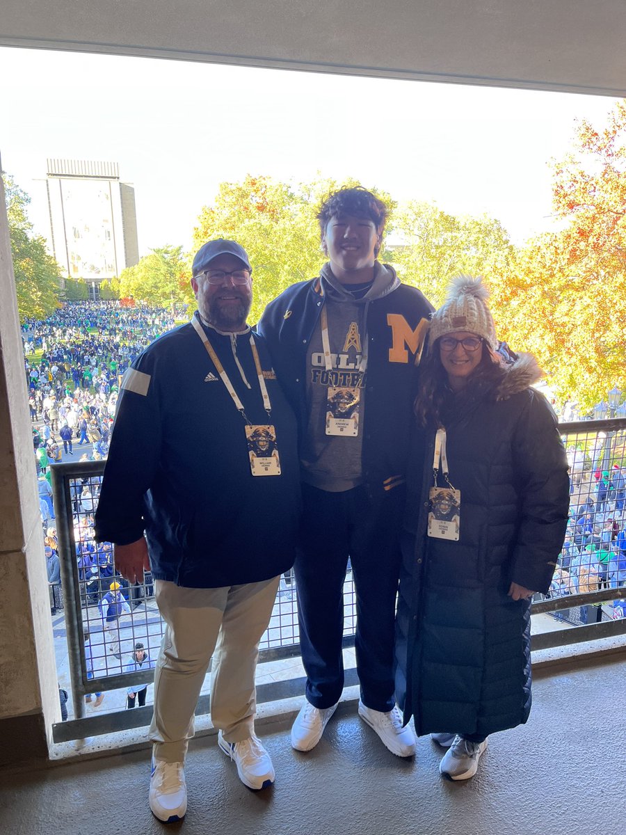 Andrew (AJ) Dennis (@andrewdennis_08) on Twitter photo 2022-10-16 17:46:19 Thank you for the fun time at Notre Dame yesterday thanks to @CoachHiestand @T_Rees11 @Marcus_Freeman1. Thank you for having me! @TomLoy247 @mattfreemanISD @PatrickEngel_ @ByKyleKelly Thank you for the fun time at Notre Dame yesterday thanks to @CoachHiestand @T_Rees11 @Marcus_Freeman1. Thank you for having me! @TomLoy247 @mattfreemanISD @PatrickEngel_ @ByKyleKelly