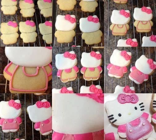 sakurafraise's tweet photo. the process of making cute hello kitty cookies!! https://t.co/Ir1UoycOzL