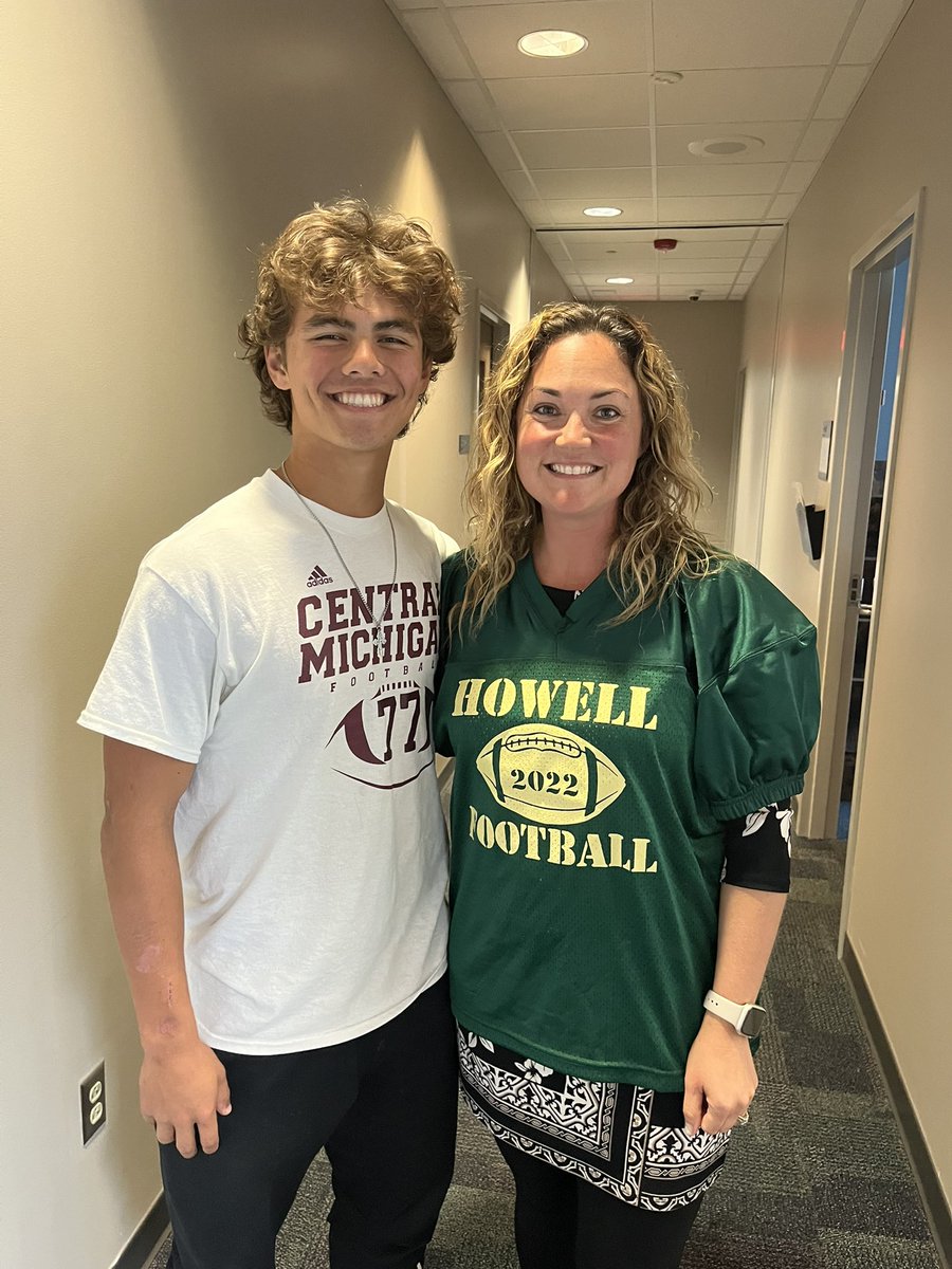 What an honor to receive a jersey from a former student, such a powerful tradition. This class of Seniors was my last in the classroom and will always be special to me. <a href="/lovich_john/">John Lovich</a> <a href="/FootballHowell/">Howell Football</a>