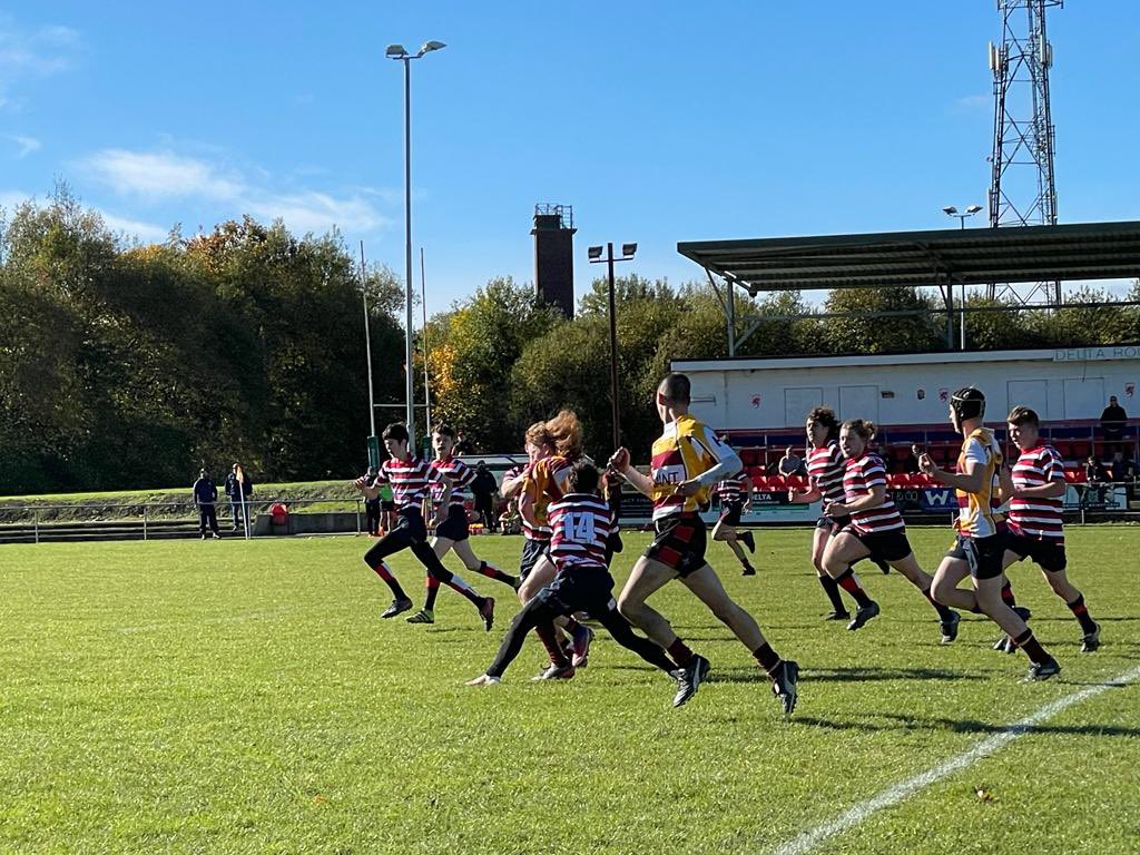 MiniGriffs's tweet image. Thanks to our visitors Sandal  @MiniRufc for the fantastic colts’ game today as part of the @YRFUAgeGrade colts’ league ❤️🤍💙🏉🏉 #WearTheGriff #BeTheGriff
