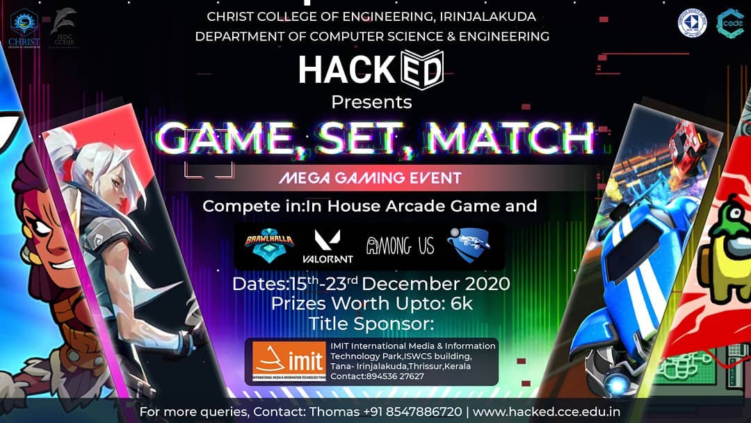 beachhackathon's tweet image. GAME, SET, MATCH · HackEd presents an amazing competitive gaming experience in the form of an open tournament for all college students in Valorant, Brawlhalla, Rocket League and Among Us!

#HackEd #BH3 #BeachHack @CODe_cce