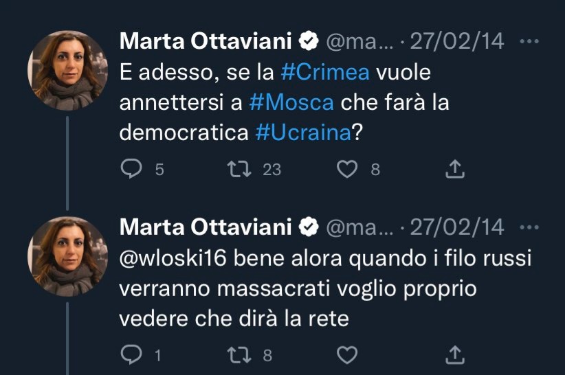 Gundam042's tweet photo. @twittingelenaa @AdrianaSpappa Ricordatele i tweet che si è dimenticata di cancellare sui noi ukraini!...Lo farei io ma mi ha bloccato ovviamente! https://t.co/b1iMKDK172