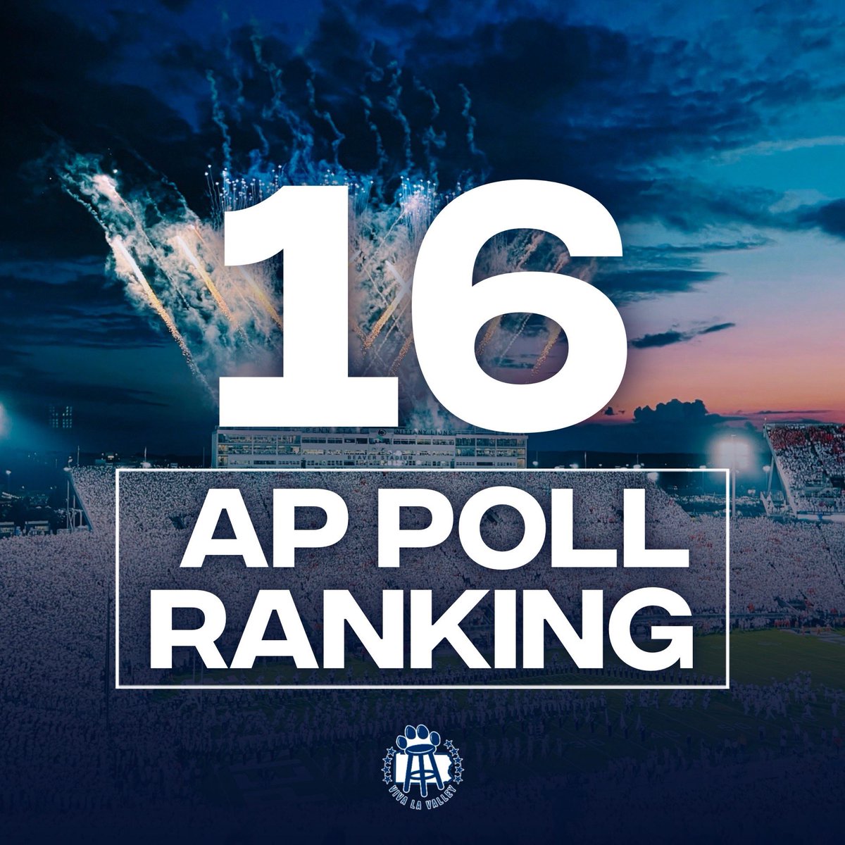 PSUBarstool's tweet photo. Penn State has fallen to 16 in the AP Poll... honestly it could be worse https://t.co/c5RtEfT5ND