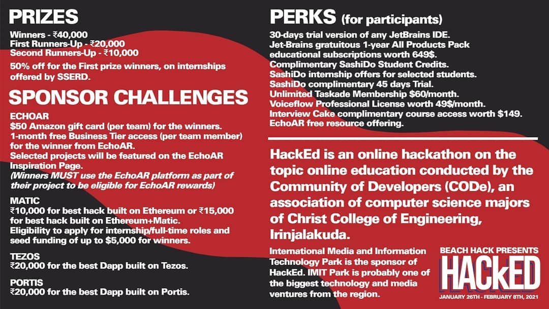 beachhackathon's tweet image. Beach Hack presents HackEd ✨

#HackEd #BH3 #BeachHack @CODe_cce