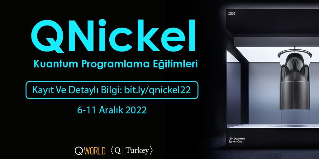 QNickel kuantum programlama atölyesi için kayıtlarımız açıldı. 

Başvuru ve detaylı bilgi için: qturkey.org/qnickel22

Paylaşırsanız seviniriz 😊