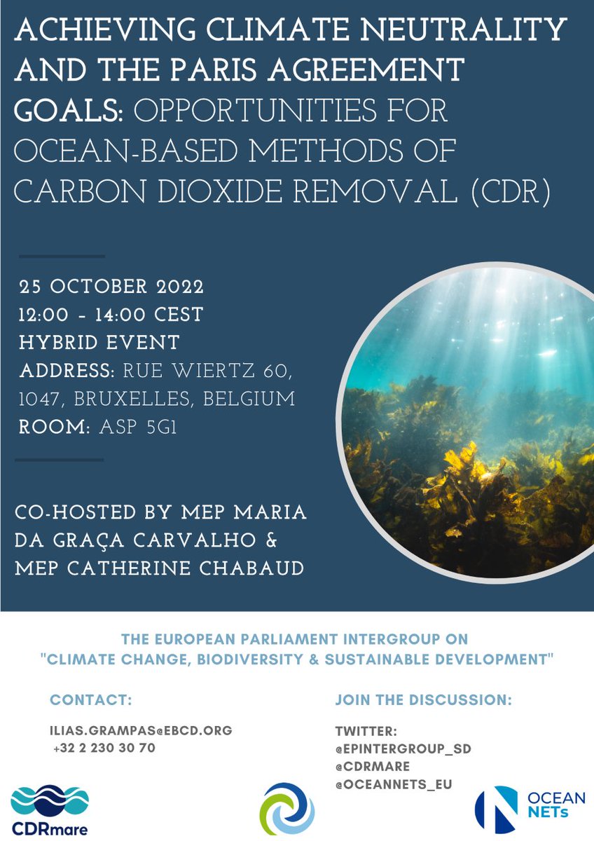 Maria Graça Carvalho (@mgracacarvalho) on Twitter photo Delighted to co-host this <a href="/EBCD_bxl/">EBCD</a> conference together with <a href="/CathChabaud/">Catherine Chabaud</a>
😀💻 Hybrid Event
(registrations for physical attendance will close on 20 OCT at 17:00 CEST)
Link to register 👇
bit.ly/3SZgSGt
<a href="/CDRmare/">CDRmare</a> <a href="/OceanNETs_EU/">OceanNETs</a>
<a href="/EPPGroup/">EPP Group</a> <a href="/psdparleuropeu/">PSD no Parlamento Europeu</a> Delighted to co-host this <a href="/EBCD_bxl/">EBCD</a> conference together with <a href="/CathChabaud/">Catherine Chabaud</a>
😀💻 Hybrid Event
(registrations for physical attendance will close on 20 OCT at 17:00 CEST)
Link to register 👇
bit.ly/3SZgSGt
<a href="/CDRmare/">CDRmare</a> <a href="/OceanNETs_EU/">OceanNETs</a>
<a href="/EPPGroup/">EPP Group</a> <a href="/psdparleuropeu/">PSD no Parlamento Europeu</a>