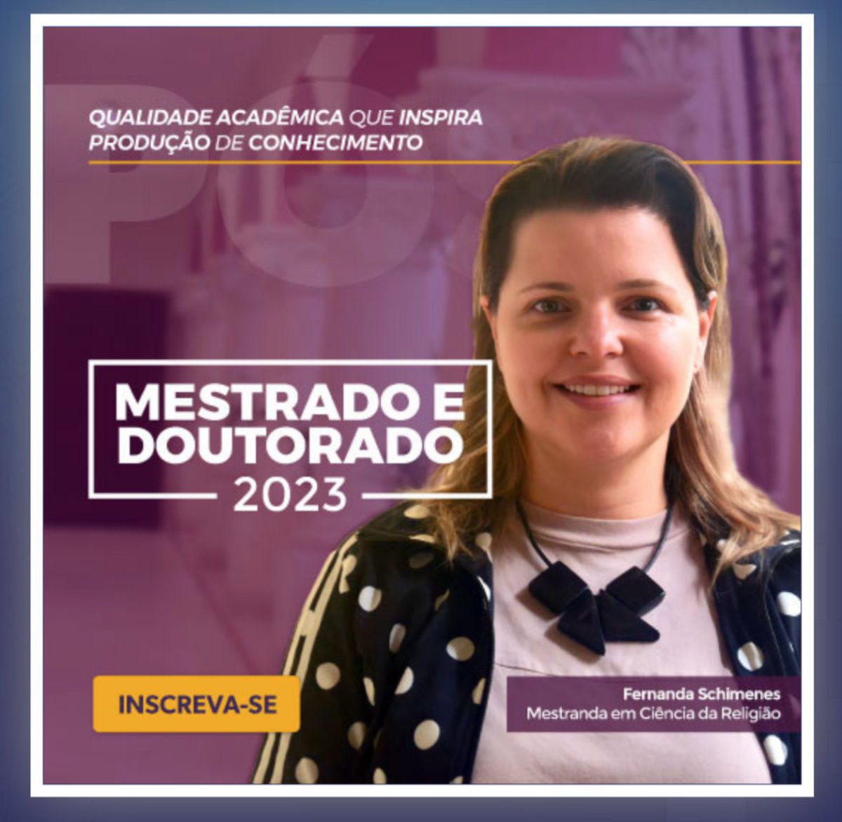 Estão abertas, no período de 04 a 21 de outubro de 2022, as inscrições para o processo seletivo dos cursos de pós-graduação stricto sensu da PUC-SP, para início no 1º semestre de 2023.

Acesse: lael.pucsp.br