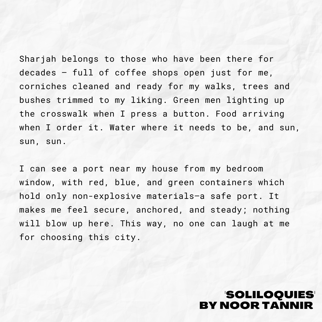 Postscript Magazine (@postscriptmag1) on Twitter photo Swiveling between memories in Sharjah, Dubai, and Cairo, Noor Tannir’s (<a href="/noortannir/">Noor Tannir نور التنّير</a>) vulnerable personal essay grapples with themes of anxiety, grief, and family illness
postscriptmagazine.org/content/solilo… Swiveling between memories in Sharjah, Dubai, and Cairo, Noor Tannir’s (<a href="/noortannir/">Noor Tannir نور التنّير</a>) vulnerable personal essay grapples with themes of anxiety, grief, and family illness
postscriptmagazine.org/content/solilo…