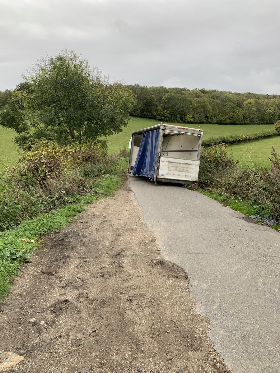clive_kraus's tweet photo. Out on my walks on North Downs this afternoon overwhelmed by beautiful countryside. On my descent greeted by a memorial to a cyclist who regularly rode these Kent Alps. But ruined by classic fly tipping ( rubbish litter the verges is unbelievable too!) https://t.co/hmd8Cf9d0h
