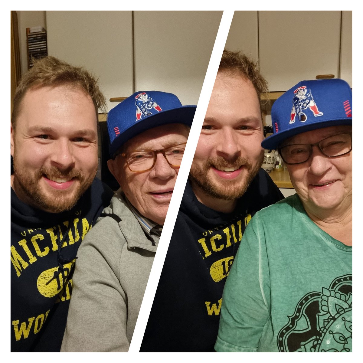 s04nils's tweet photo. Hello frommse Omma und frommse Oppa #rannfl #Ransport @Icke41 #nfl #gopats #nevertooldforfootball @ransport #jedenverdammtensonntag #enkelliebe https://t.co/4D7TLMjGBh