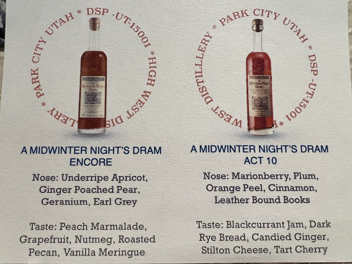 bourbonscript's tweet photo. #MWND Encore was available only at the @drinkhighwest distillery and saloon. Approx 14K bottles scooped up in ~1 week. Originally produced with the intent to blend into #MWND, upon tasting it was clear it needed to be bottled on its own. Will there be a #MWND Encore Act 2? https://t.co/ql8sDV5PvX