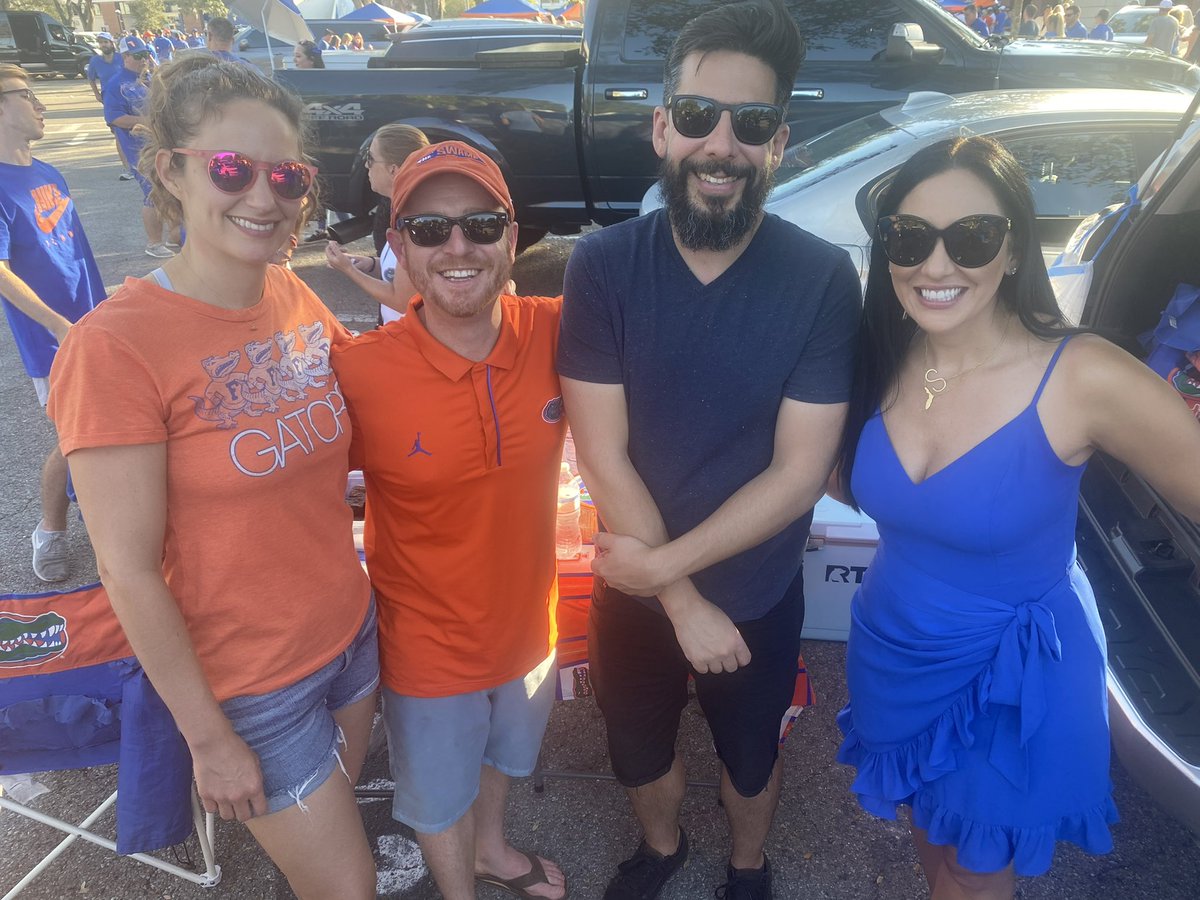 TreyFlynn's tweet photo. Orlando’s greatest defense attorneys having fun before watching the Gator defense meltdown on another 3rd down and Infinity-billion.
(waves at the ghost of @ladyg8rPD)
#PD9 https://t.co/QRtCQ8tZVY